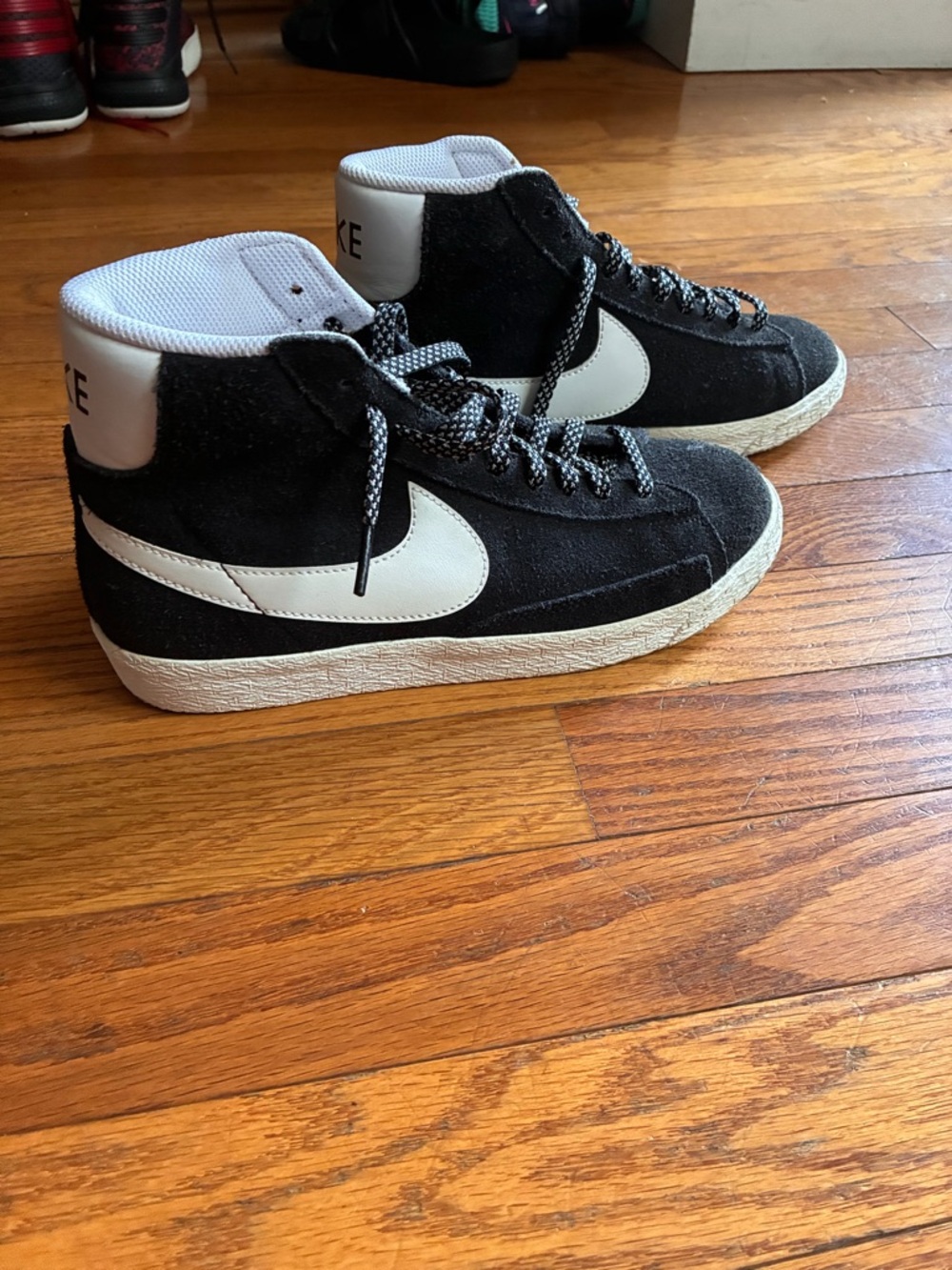 Nike Kids Black & White High-Top Sneakers